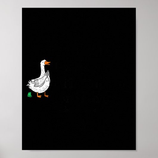 Poster Sorry I'm Late Funny Goose Christian Bible Verse F (Devant)