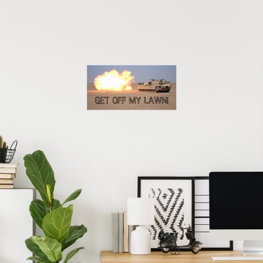 POSTER SORTE DE MA PELOUSE ! (Bureau à domicile)