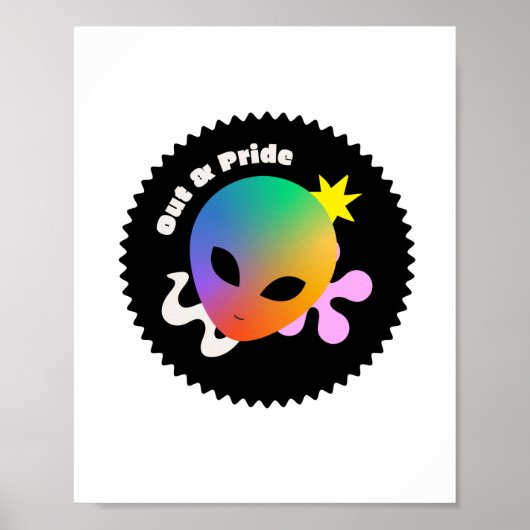 Poster SORTE ET Fierté. LGBT+pride. (Devant)