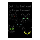 Poster Sortez ! Chat drôle (Devant)