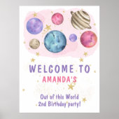 Poster Sortez de ce monde des planètes roses Fête d'accue (Devant)