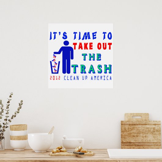 Poster Sortez La Chemise À Déchets (Cuisine)