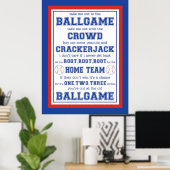 Poster Sortez-moi au ballon, baseball (Bureau à domicile)