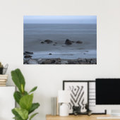 Poster Sorti de l'impression bleue (Bureau à domicile)