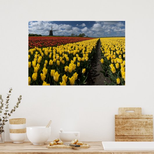 Poster Sortie Dans Les Champs Tulip (Cuisine)