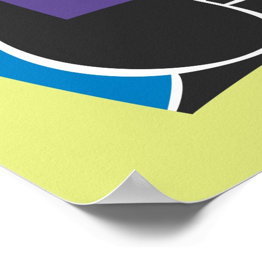 Poster Sortie de langue TAZ™ stylisée (Coin)