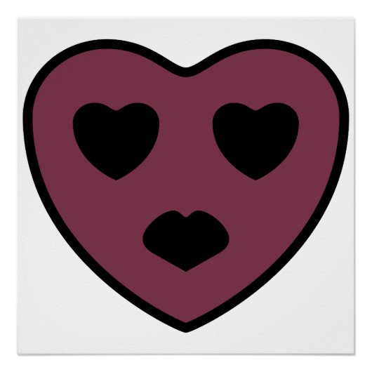 Poster Sortie visage coeur (Devant)