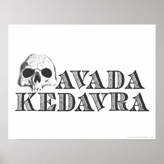 Poster Sortilège Harry Potter | Avada Kedavra (Devant)