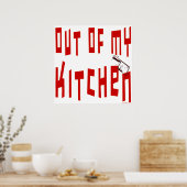 Poster Sortir de ma cuisine Drôle dire (Cuisine)