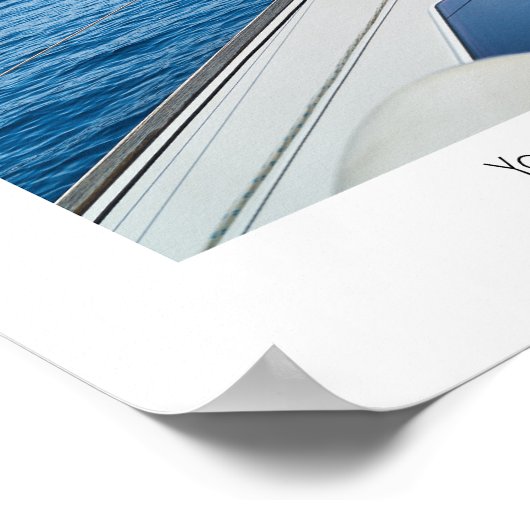 Poster Sortir du bateau prend foi. (Coin)