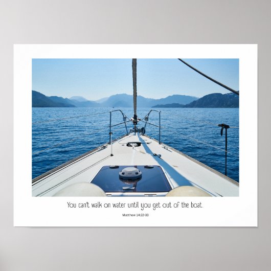 Poster Sortir du bateau prend foi. (Devant)