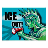 SORTIR LA GLACE, protester Statue de la Liberté