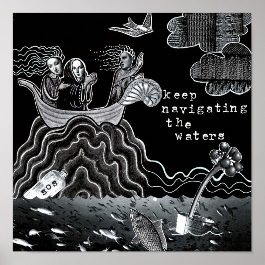 Poster SOS Continuer à naviguer dans les eaux (Devant)