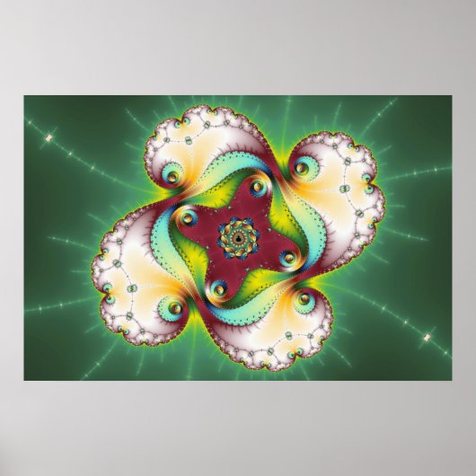 Poster Soubltle Glow - Fractal Art (Devant)