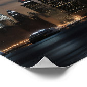 Poster Soucoupe volante au-dessus de la ville (Coin)