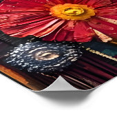 Poster Soudage dynamique - Souder en Floral Industrial (Coin)