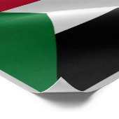 Poster Soudan - Drapeau d'agitation - (Coin)