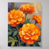 Poster Soudeils dorés | Fleurs aquarelles Floral (Devant)