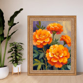 Poster Soudeils dorés | Fleurs aquarelles Floral