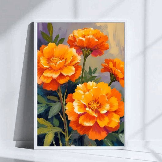 Poster Soudeils dorés | Fleurs aquarelles Floral