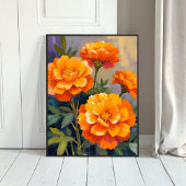 Poster Soudeils dorés | Fleurs aquarelles Floral