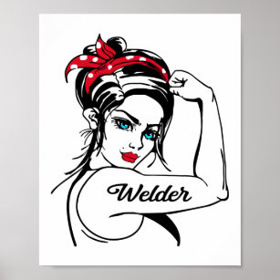 Poster Souder Rosie La Poignée Riveter Vers Le Haut