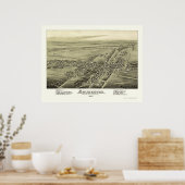 Poster Souderton, PA Carte panoramique - 1894 (Cuisine)