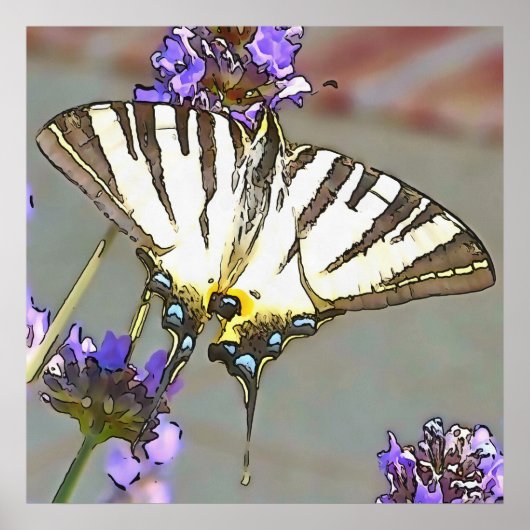 Poster Soudure Jaune Commune Sur Fleurs Lilac Noir O (Devant)