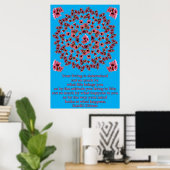 POSTER SOUFFLE D'ARBRE ROSE MANDALA 1 (Bureau à domicile)