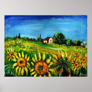 Poster SOUFFLE ET CAMPAGNE EN TOSCANE, colossal