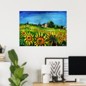 Poster SOUFFLE ET CAMPAGNE EN TOSCANE, colossal (Bureau à domicile)