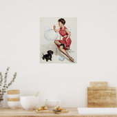 Poster Souffler les bulles Pin Up (Cuisine)