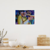 Poster soufflez votre corne funky (Cuisine)