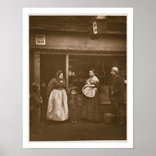 Poster Souffre des inondations, de 'Street Life in Lon (Devant)