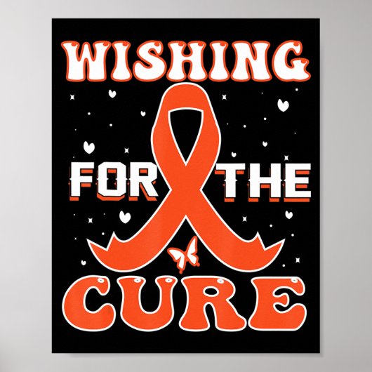 Poster Souhaiter La Leucémie Cure Sensibilisation Au Canc (Devant)