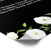 Poster Souhaitez-vous être ici Mariage Floral Blanc (Coin)