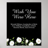Poster Souhaitez-vous être ici Mariage Floral Blanc (Devant)