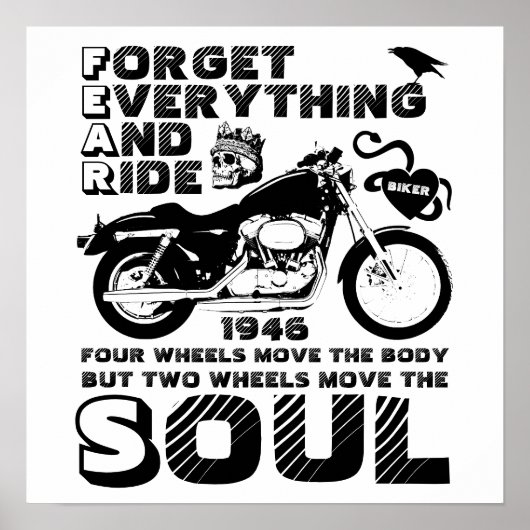 Poster Soul Biker, Date de naissance personnalisée (Devant)
