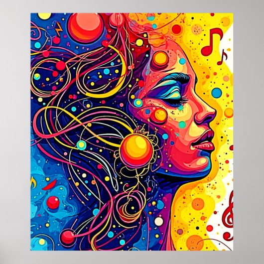 Poster Soul de musique colorée (Devant)