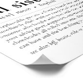 Poster Soul Soeur Définition Meilleur Ami Amitié Cadeau (Coin)