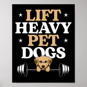 Poster Soulever des chiens de compagnie lourds Bodybuildi