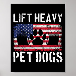 Poster Soulever des chiens de compagnie lourds musculatio