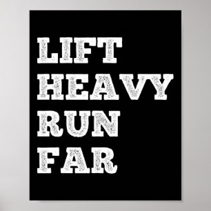 Poster Soulever Lourd Courir Loin Sport Hybride Fitness C