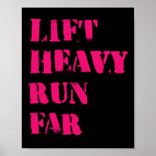 Poster Soulever Lourd Courir Loin Sport Hybride Fitness C