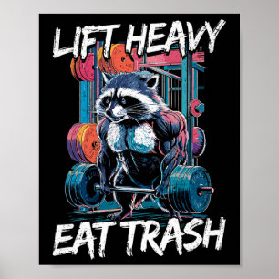 Poster Soulever Lourd Manger Déchets Musculation Culturis