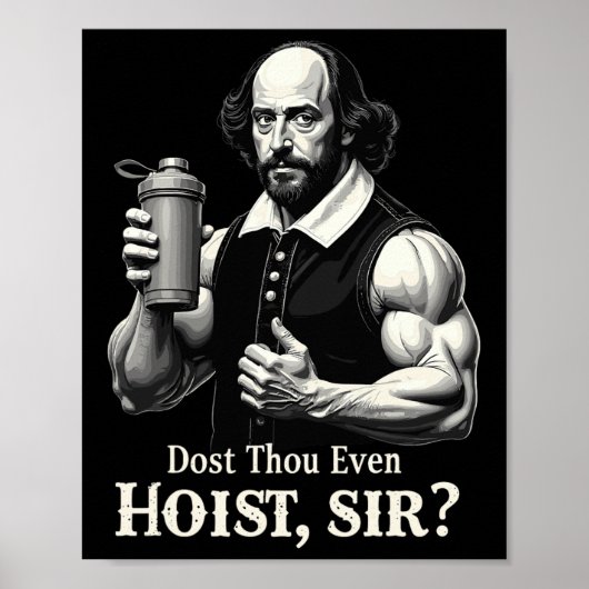 Poster Soulèves-Tu Même Des Poids Shakespeare Gym (Devant)
