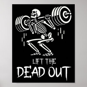 Poster Soulevez le Dead Funny Halloween Workout Poids Lif
