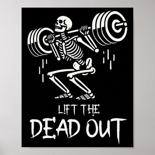Poster Soulevez le Dead Funny Halloween Workout Poids Lif (Devant)