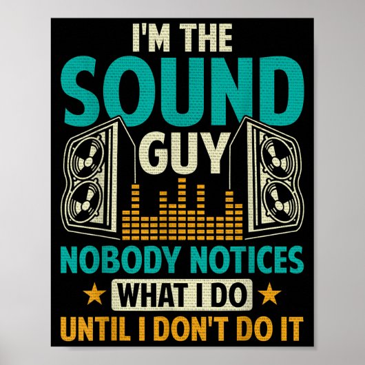 Poster Sound Engineer Tech Husband Dad Funny Dj Disc Jock (Devant)