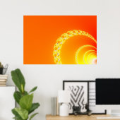 Poster Sound Waves Fractal Art (Bureau à domicile)